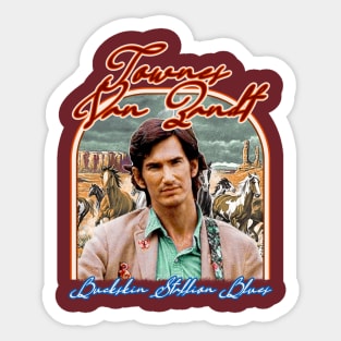 Townes Van Zandt Retro Buckskin Stallion Sticker